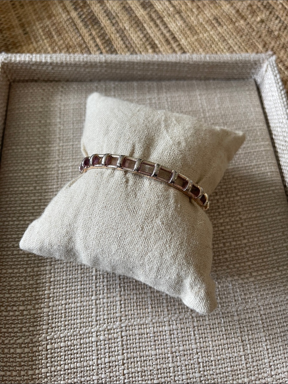 Stella & Dot Silver Tone Adjustable Link Cuff Bracelet - Women Jewelry